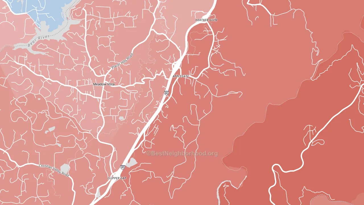 95703, CA block-group political-lean map