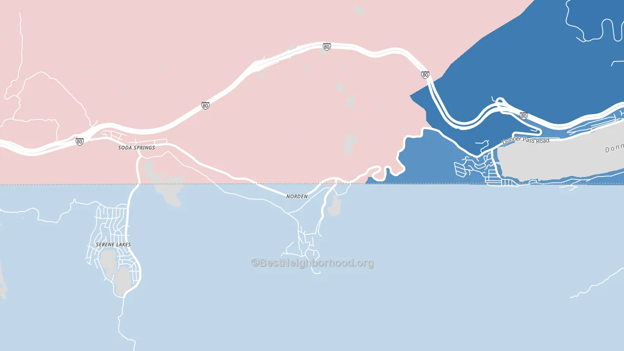 95724, CA block-group political-lean map