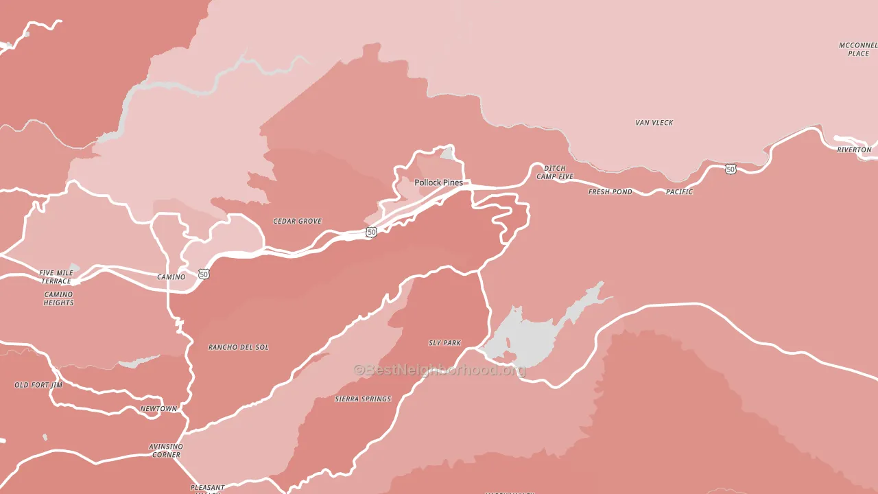 95726, CA block-group political-lean map
