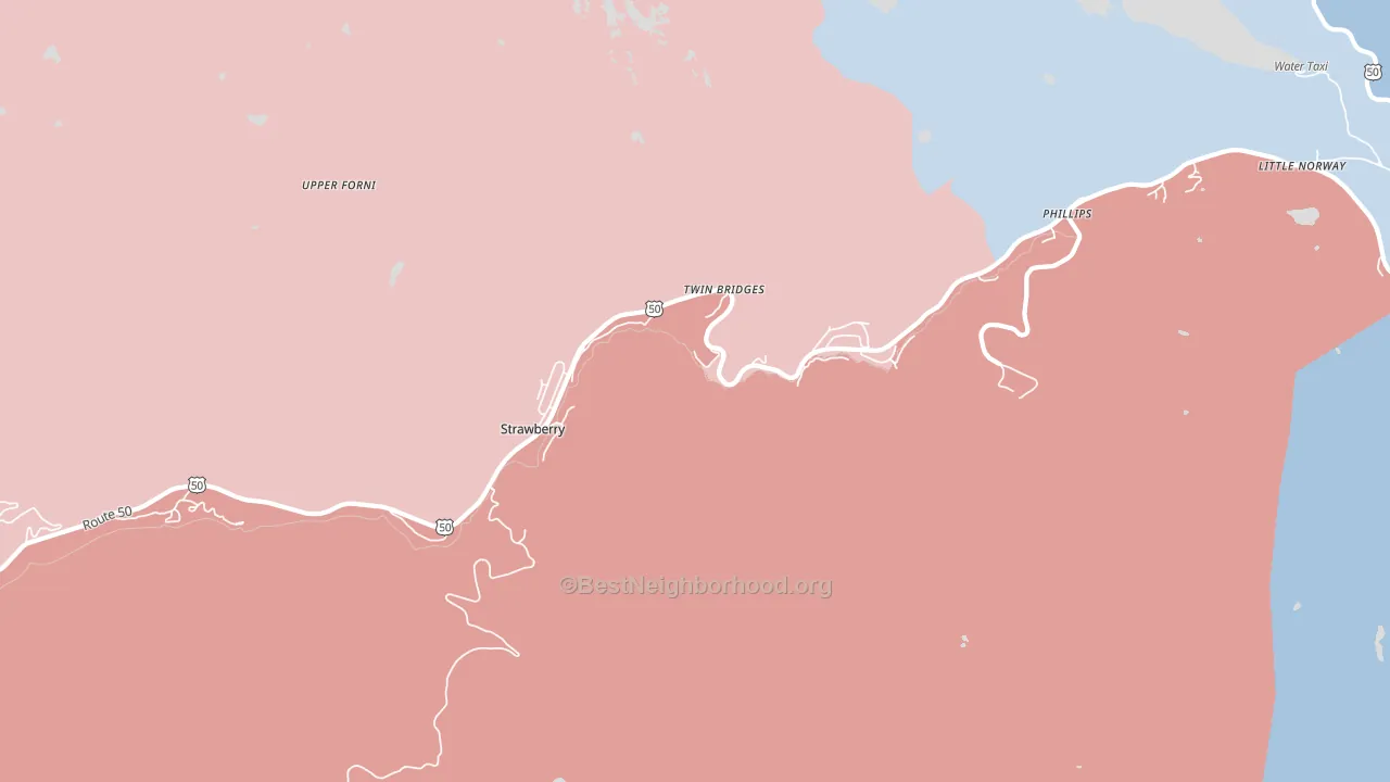 95735, CA block-group political-lean map