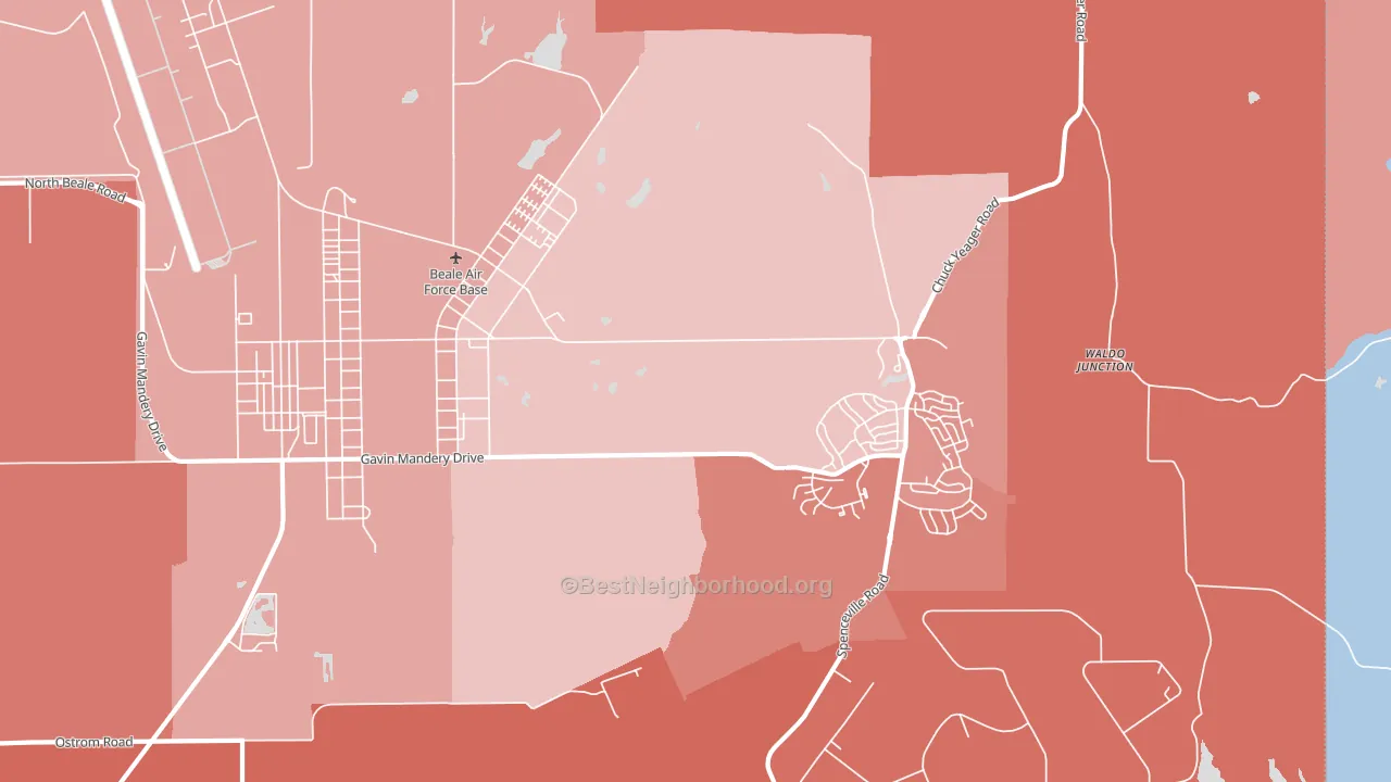 95903, CA block-group political-lean map