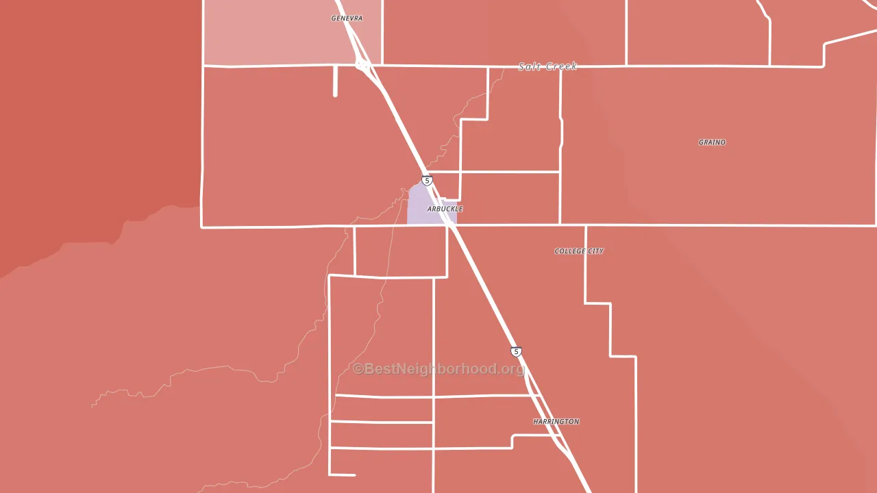 95912, CA block-group political-lean map