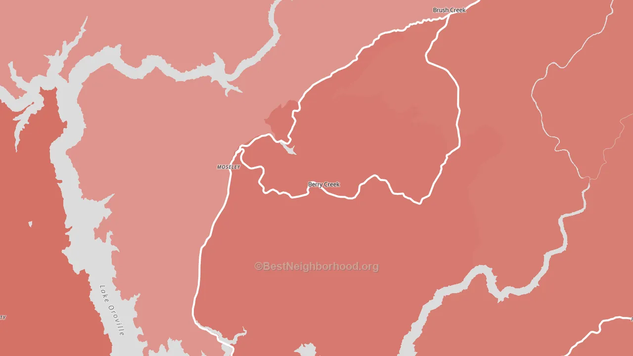 95916, CA block-group political-lean map