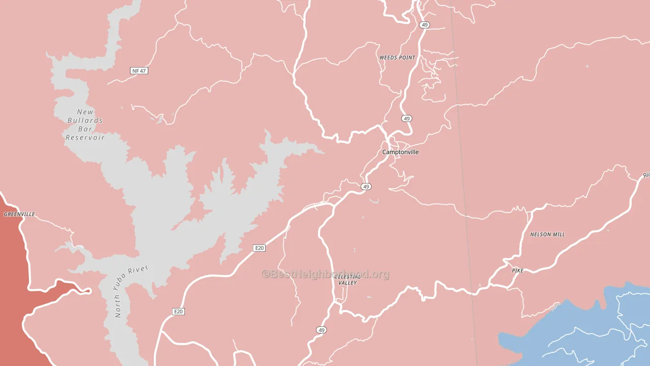 95922, CA block-group political-lean map