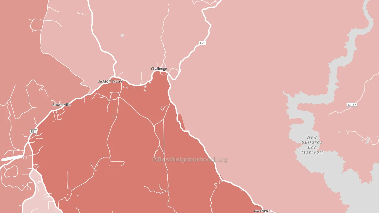 95925, CA block-group political-lean map