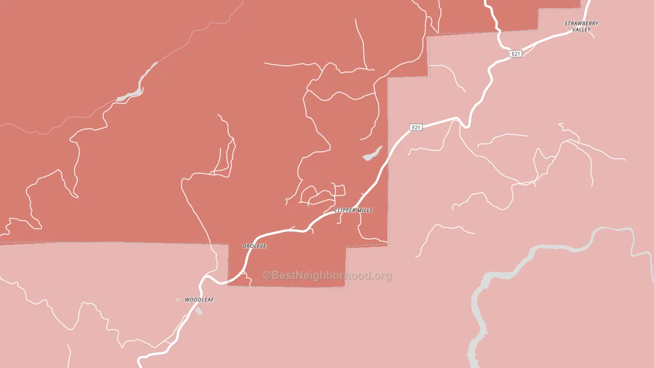 95930, CA block-group political-lean map