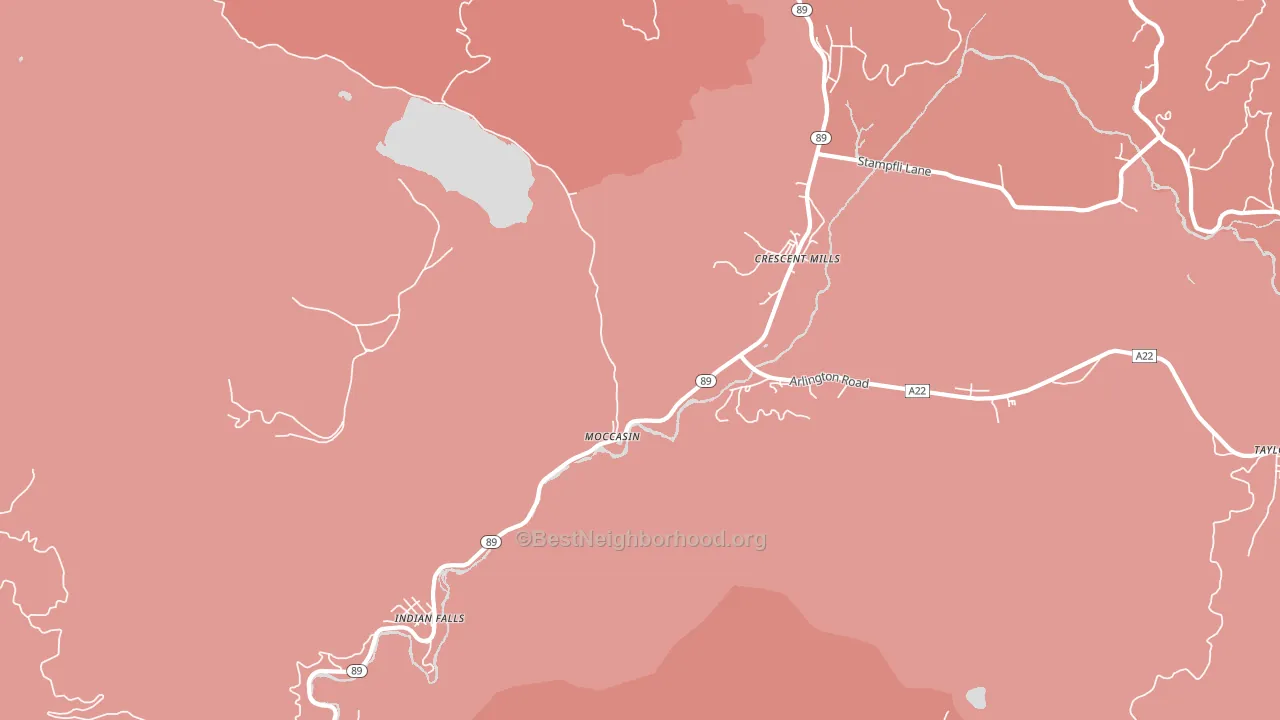 95934, CA block-group political-lean map