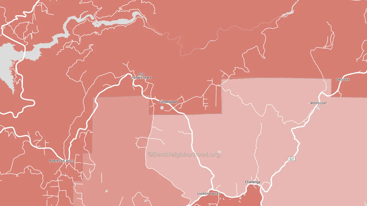 95941, CA block-group political-lean map