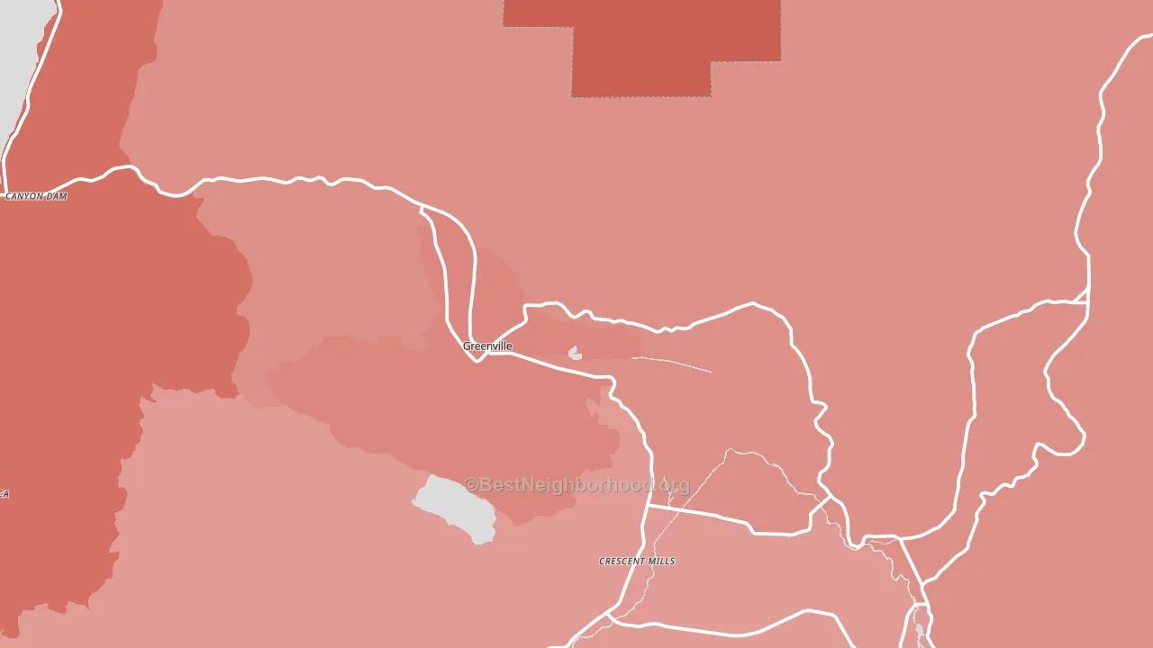 95947, CA block-group political-lean map