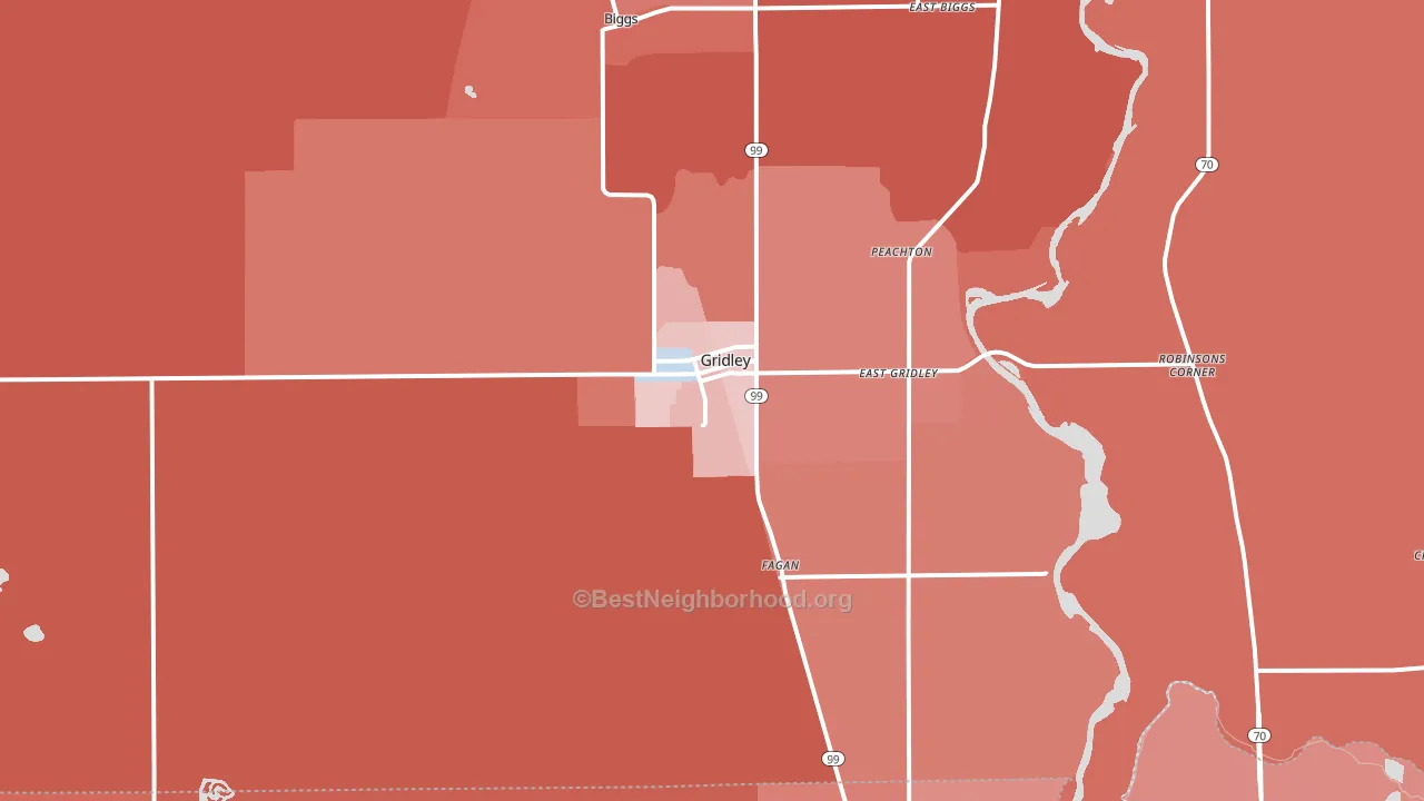 95948, CA block-group political-lean map