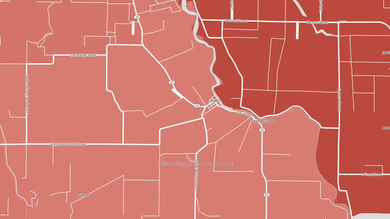 95950, CA block-group political-lean map