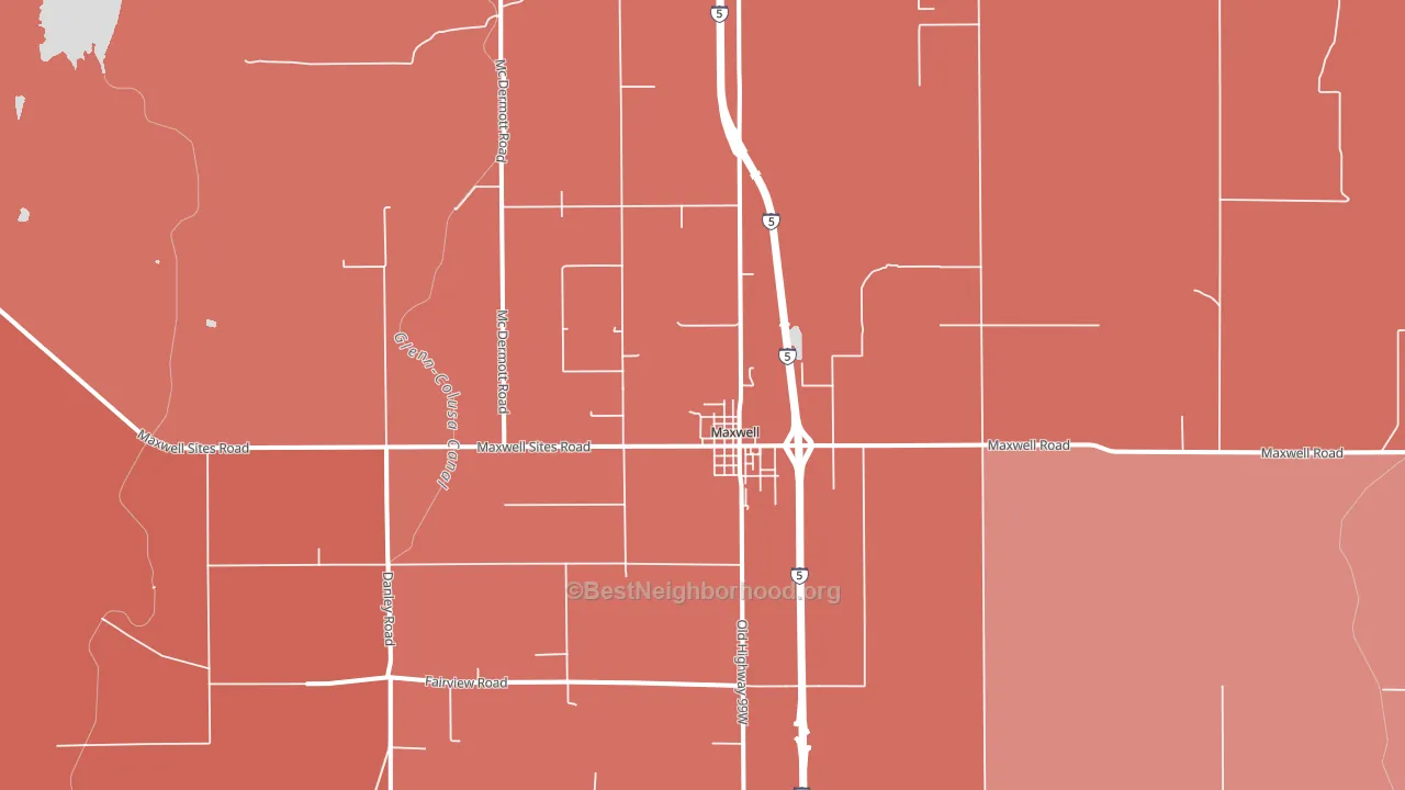 95955, CA block-group political-lean map