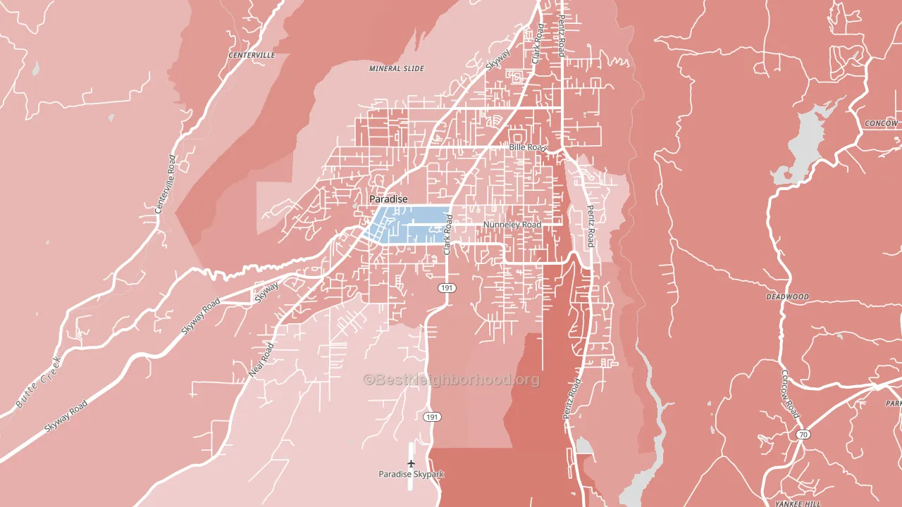 95969, CA block-group political-lean map