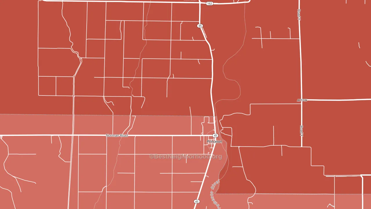 95970, CA block-group political-lean map