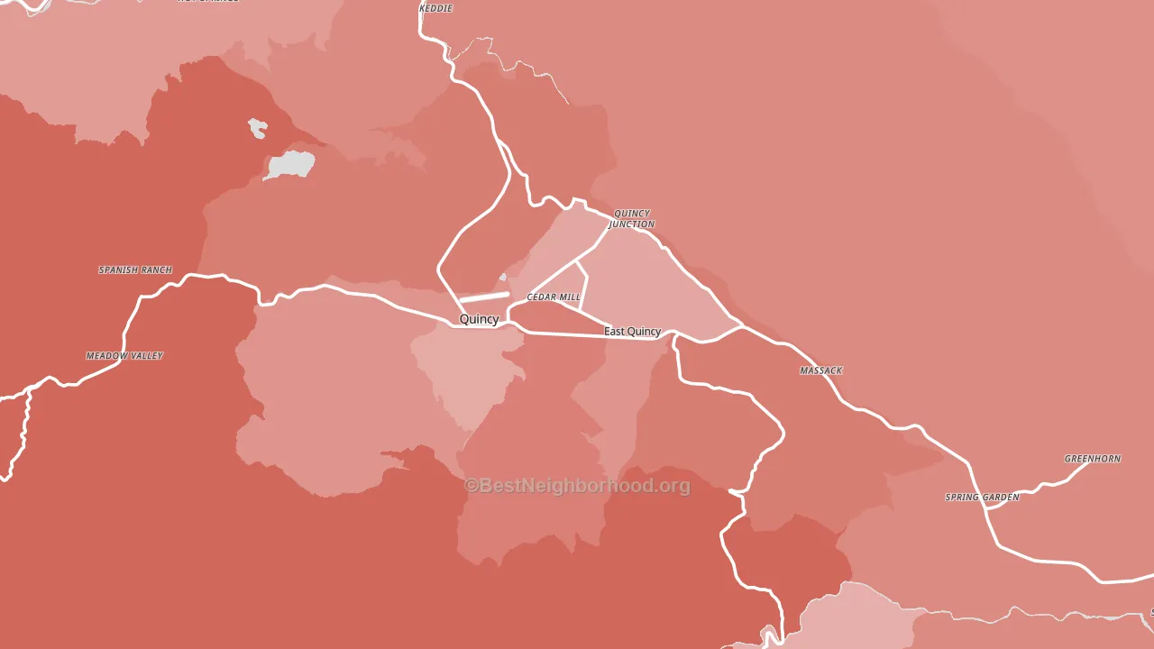 95971, CA block-group political-lean map