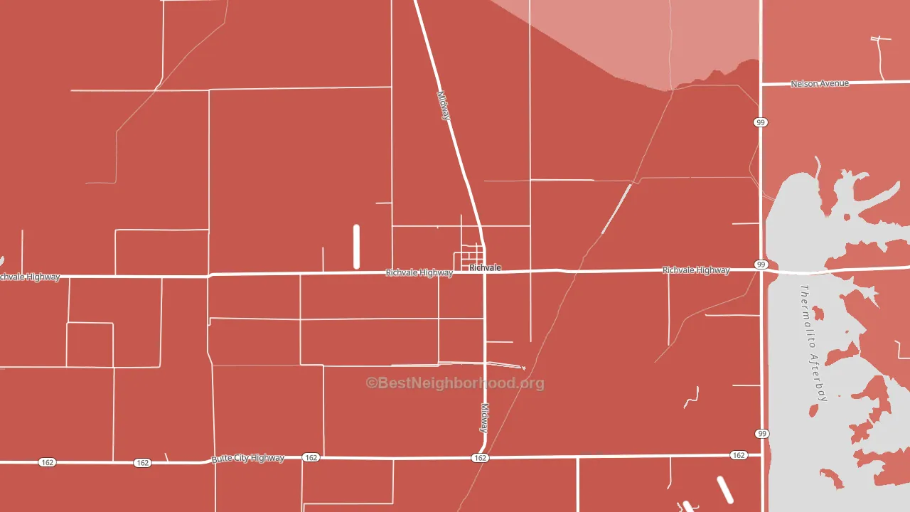 95974, CA block-group political-lean map