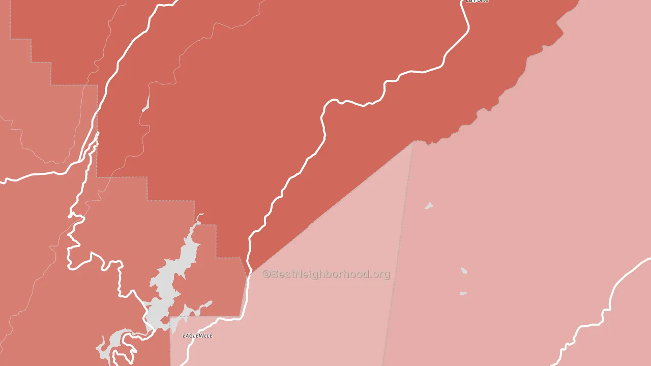 95981, CA block-group political-lean map