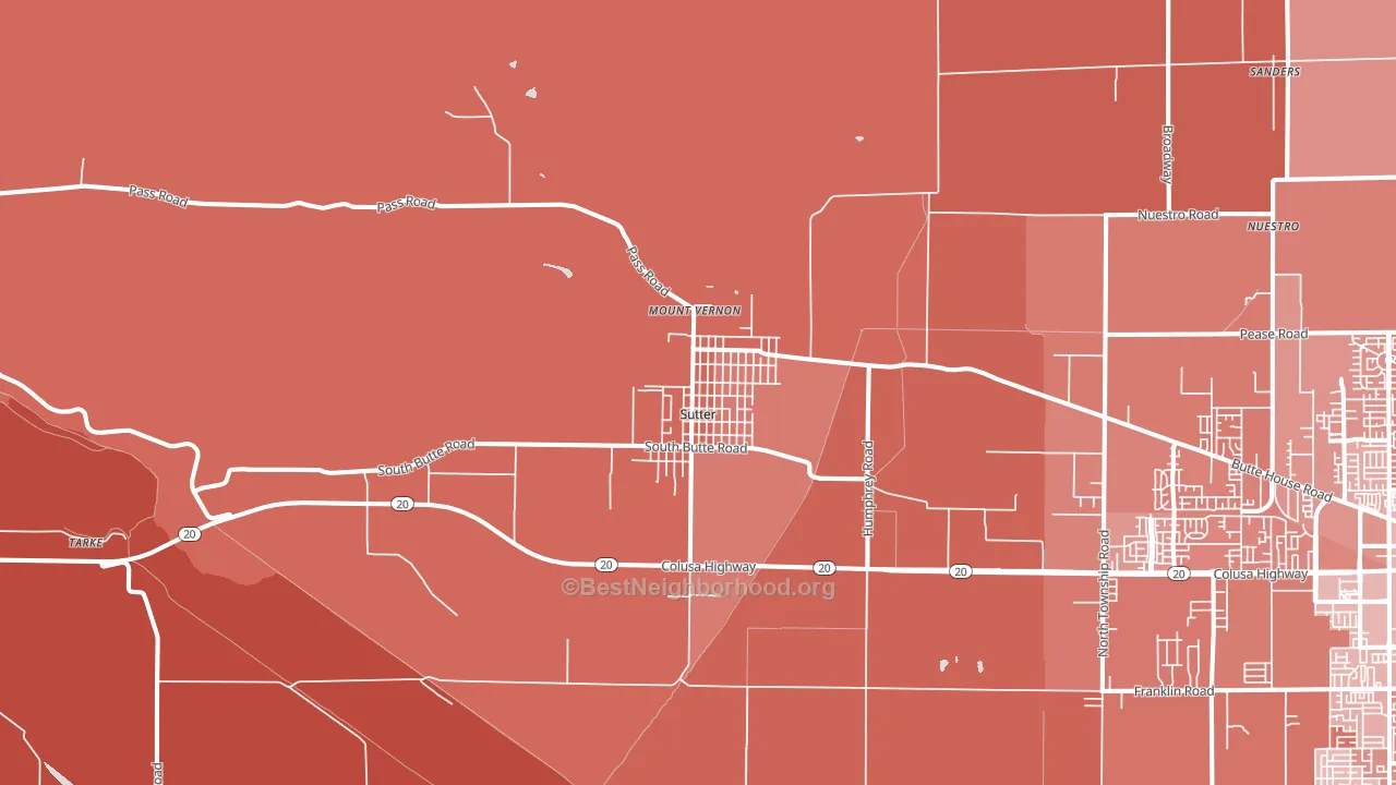 95982, CA block-group political-lean map
