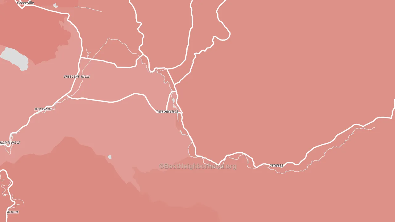 95983, CA block-group political-lean map