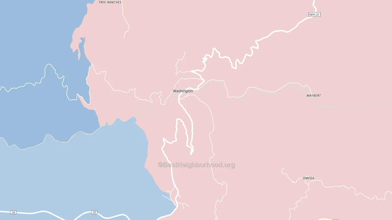 95986, CA block-group political-lean map