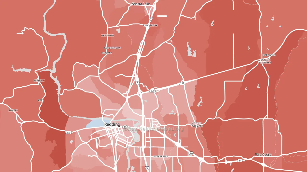 96003, CA block-group political-lean map