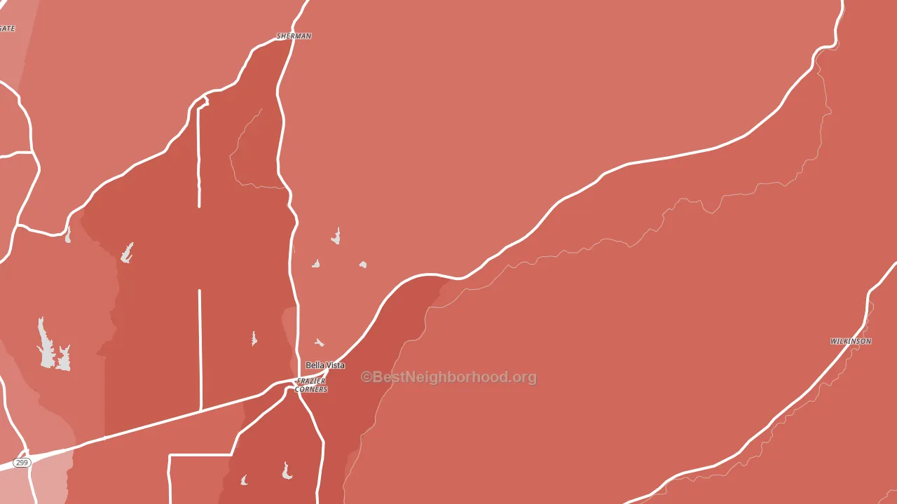 96008, CA block-group political-lean map