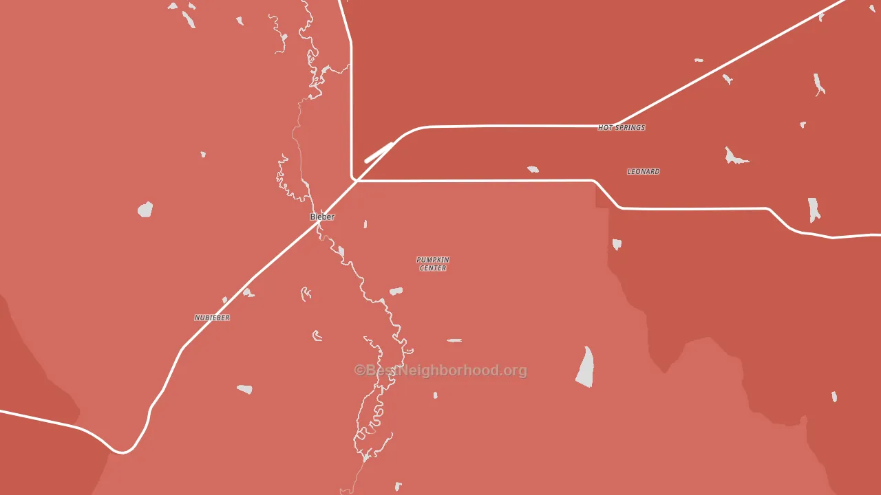 96009, CA block-group political-lean map