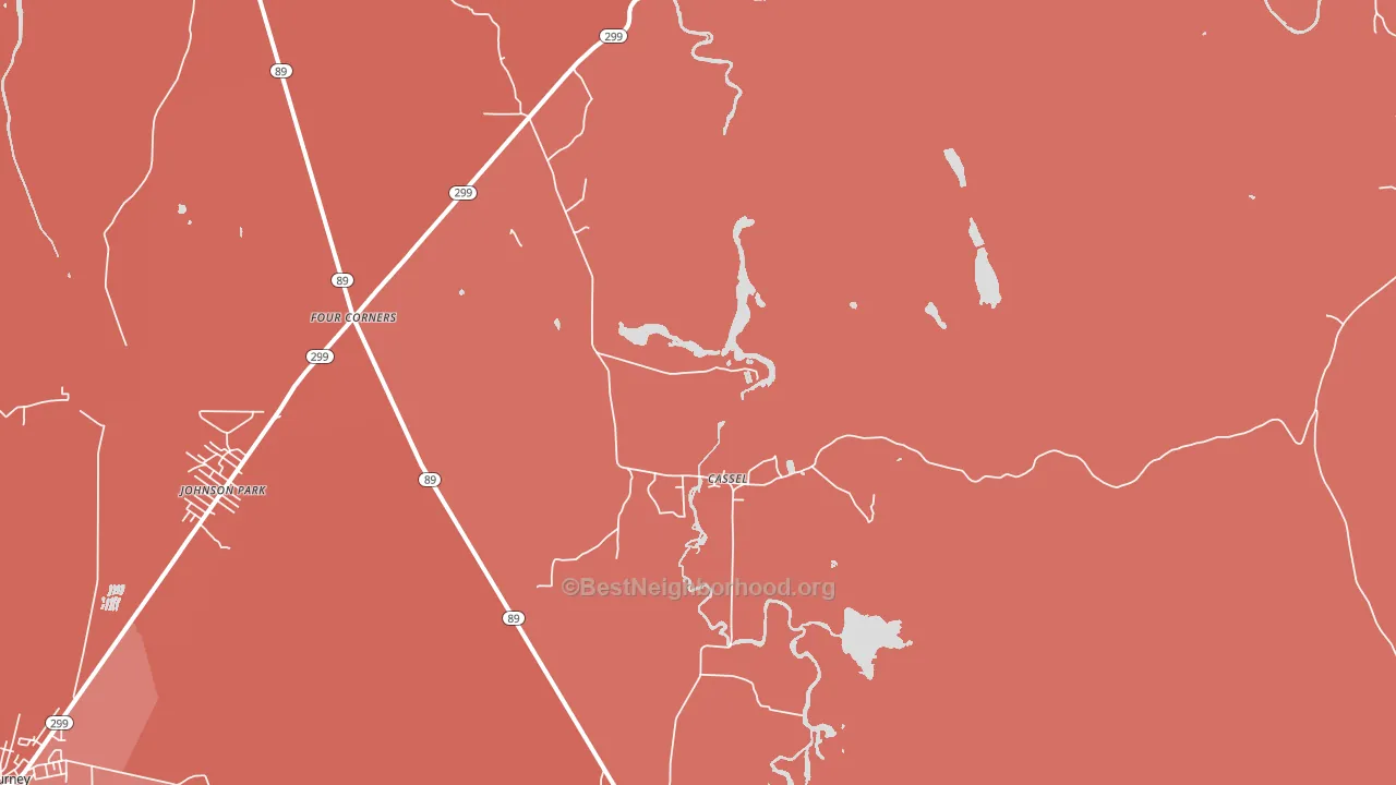 96016, CA block-group political-lean map