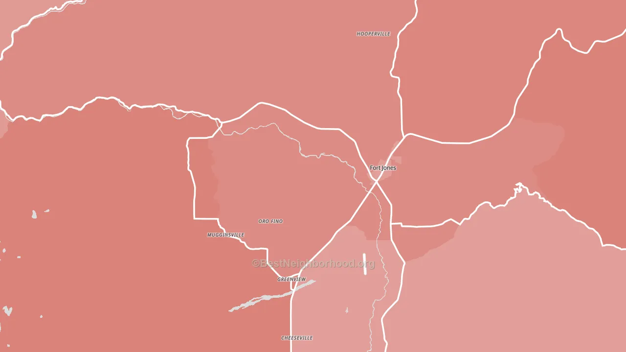 96032, CA block-group political-lean map