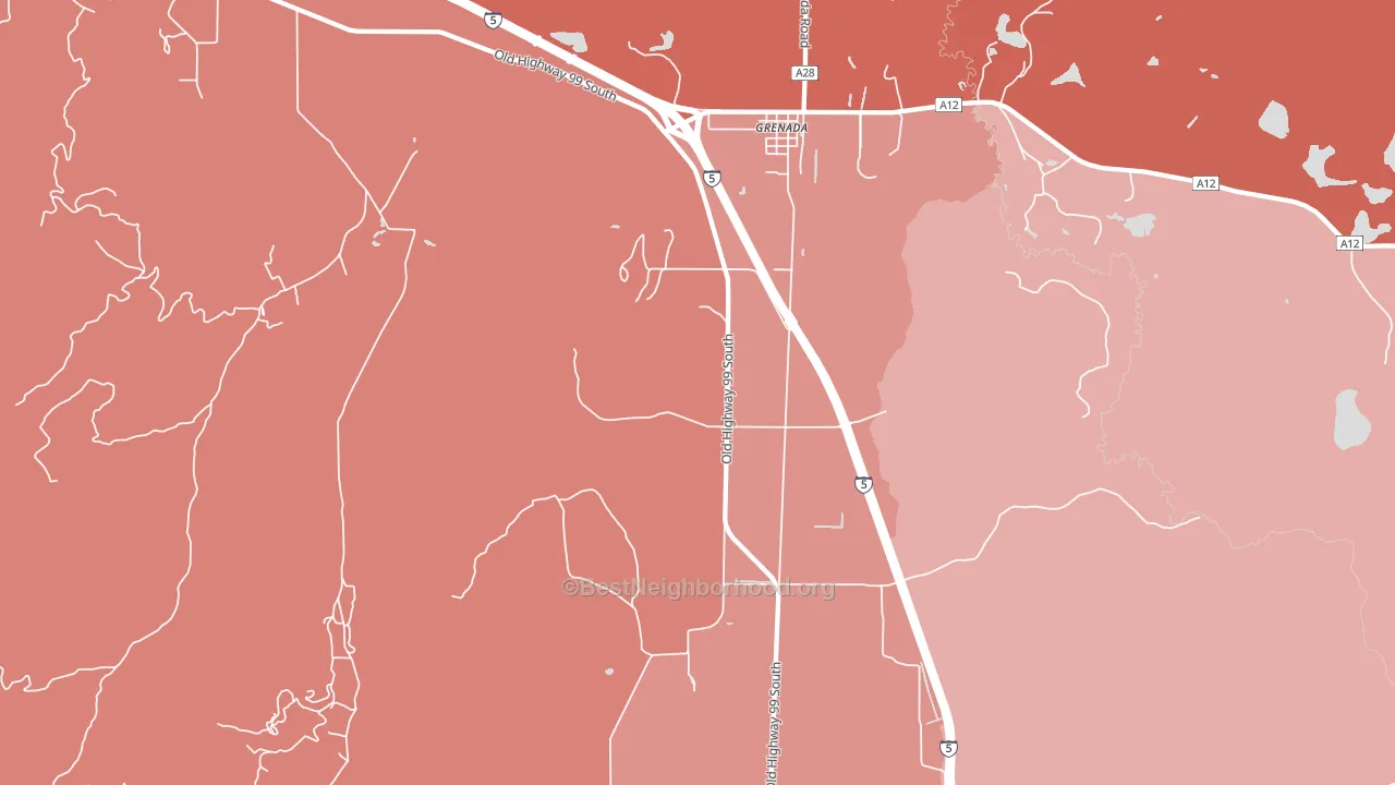 96038, CA block-group political-lean map