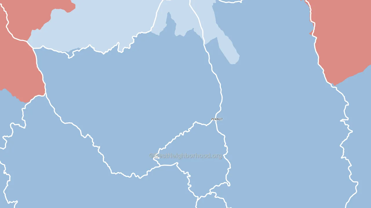96041, CA block-group political-lean map