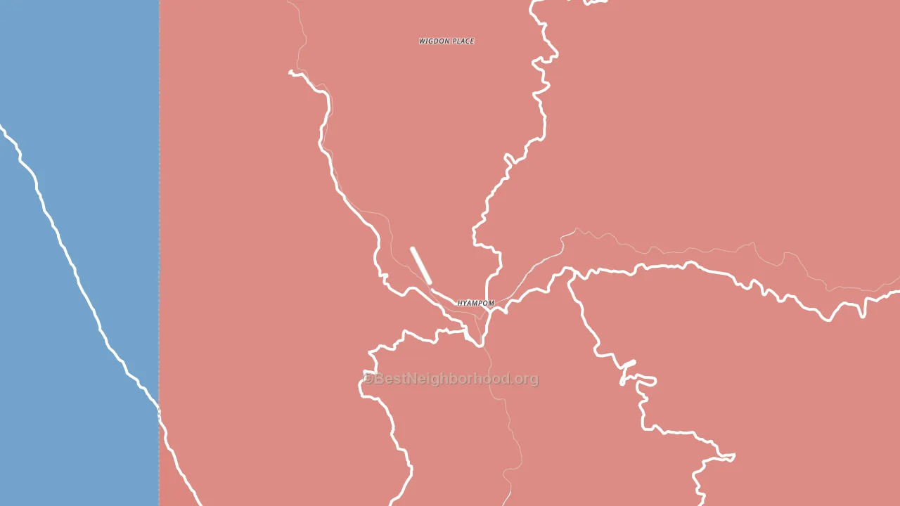 96046, CA block-group political-lean map