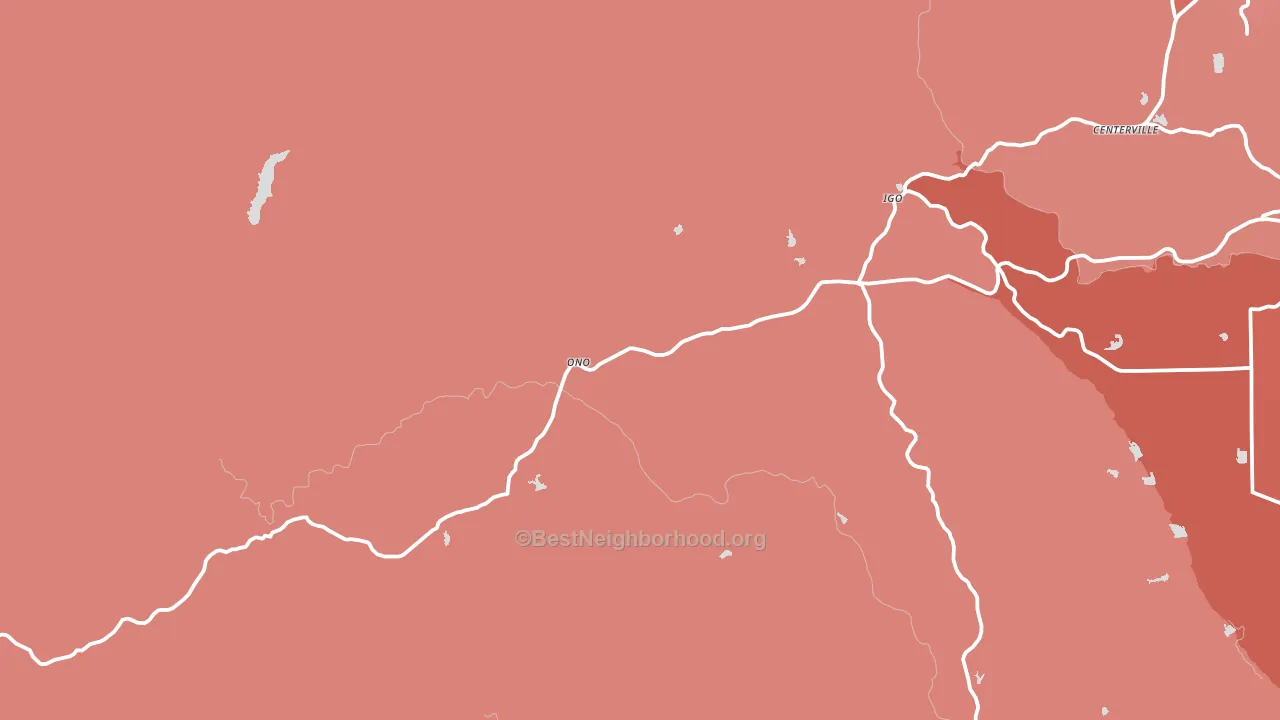 96047, CA block-group political-lean map