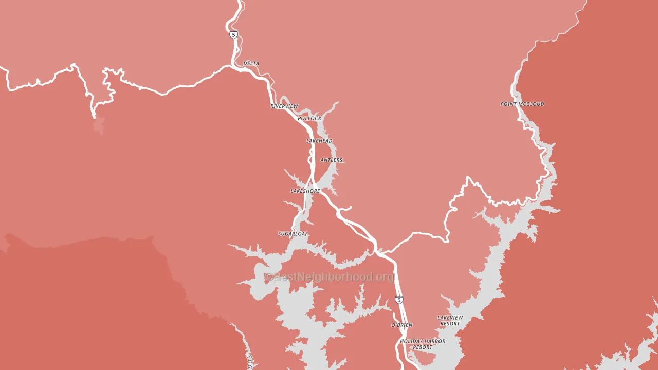 96051, CA block-group political-lean map