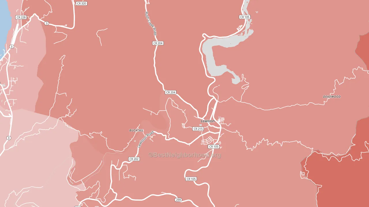 96052, CA block-group political-lean map