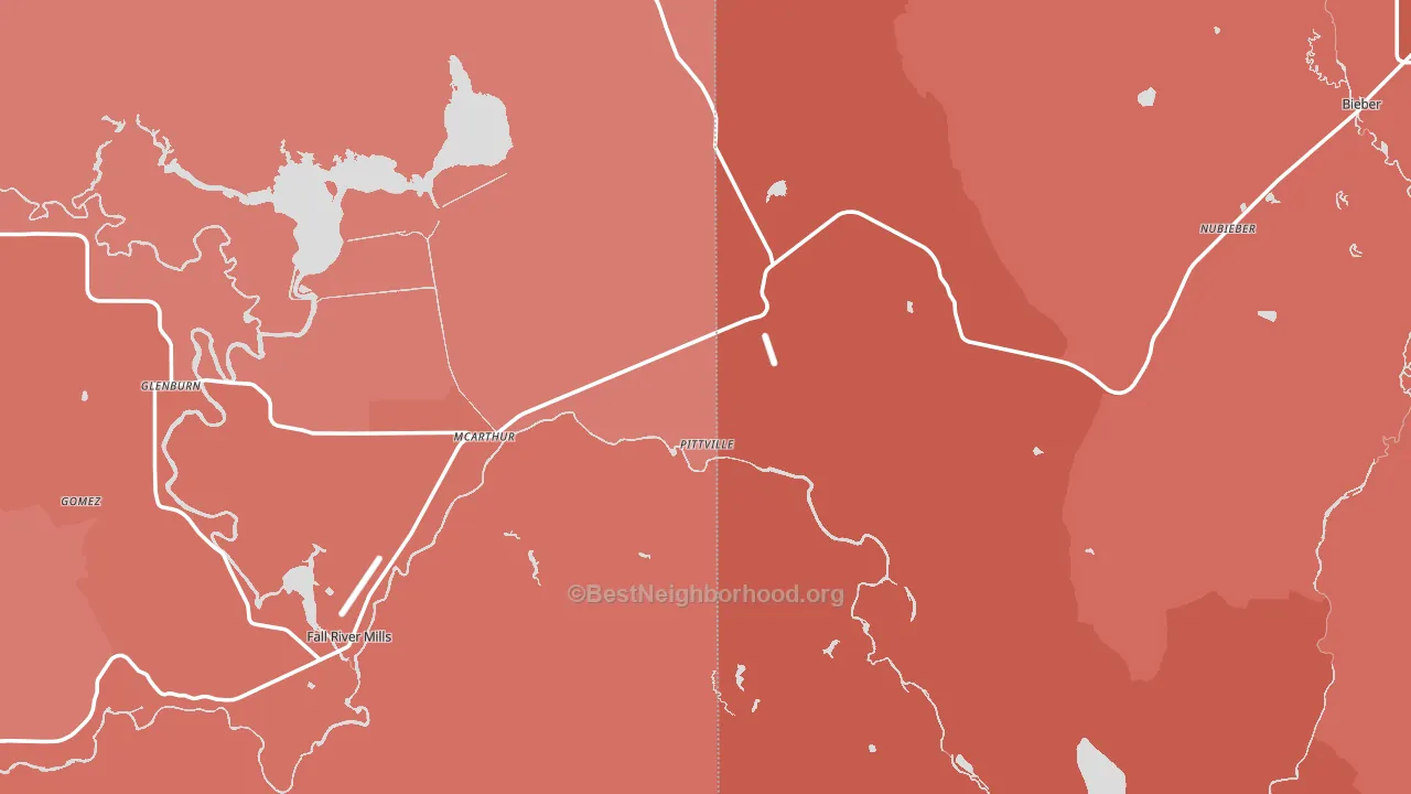 96056, CA block-group political-lean map