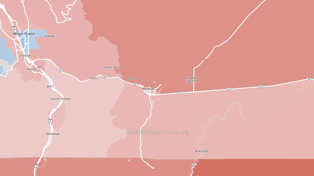 96057, CA block-group political-lean map