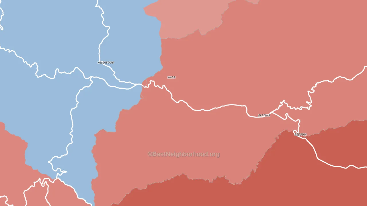 96076, CA block-group political-lean map