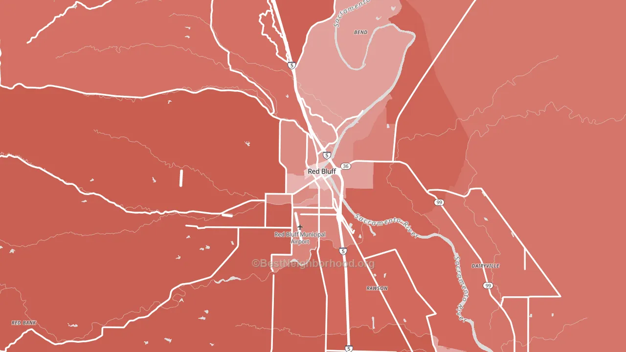 96080, CA block-group political-lean map