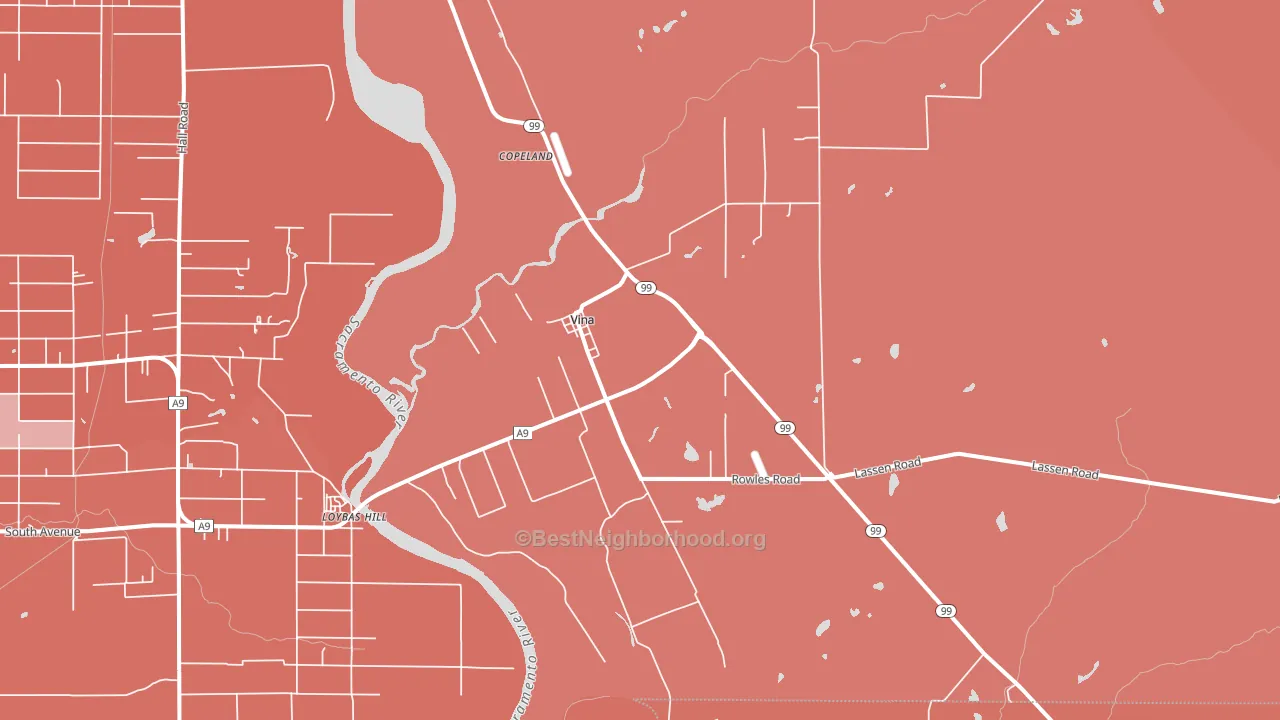 96092, CA block-group political-lean map