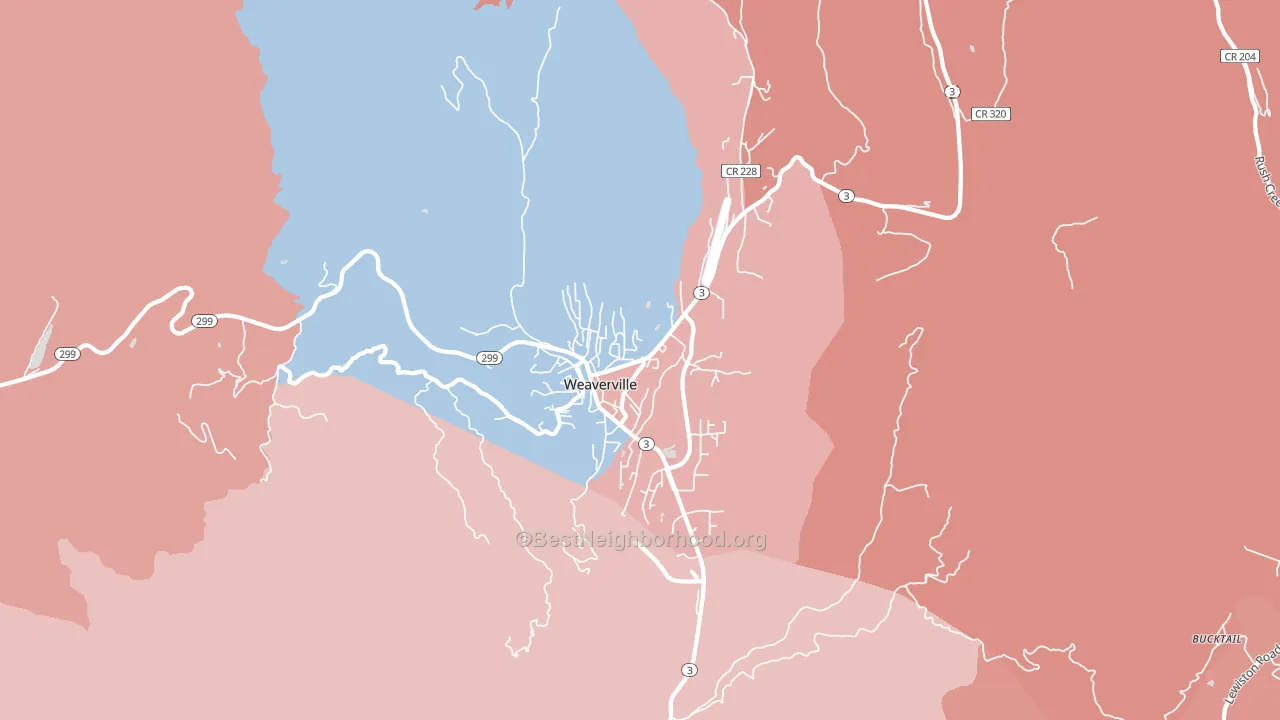96093, CA block-group political-lean map