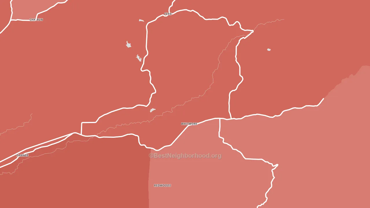96096, CA block-group political-lean map
