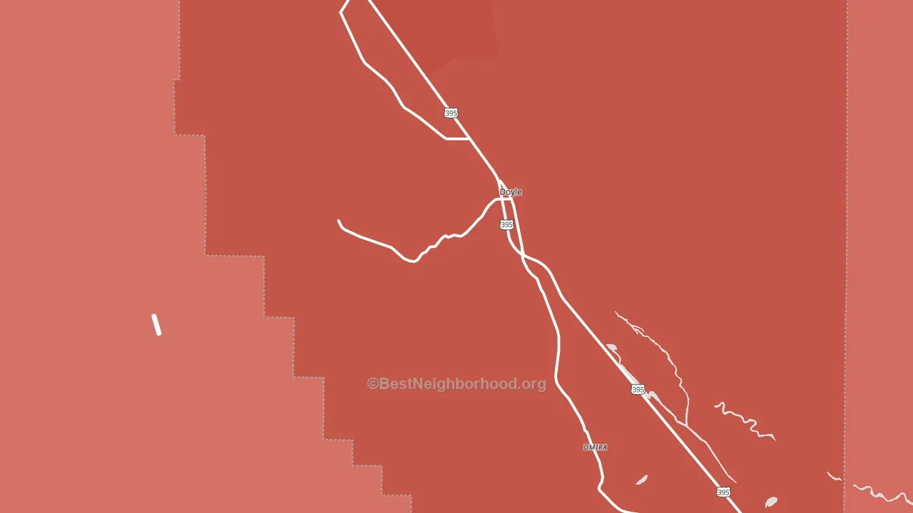 96109, CA block-group political-lean map