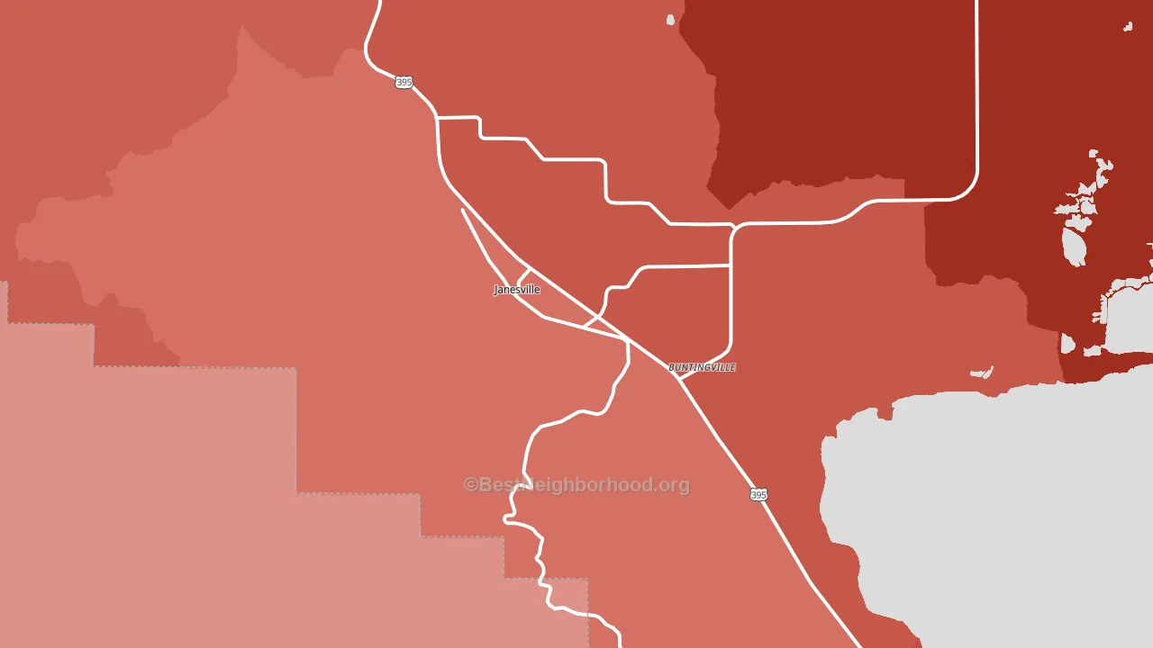 96114, CA block-group political-lean map