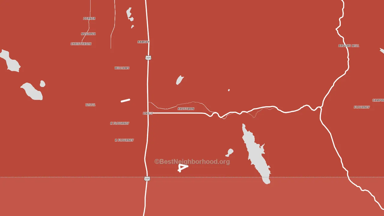 96116, CA block-group political-lean map