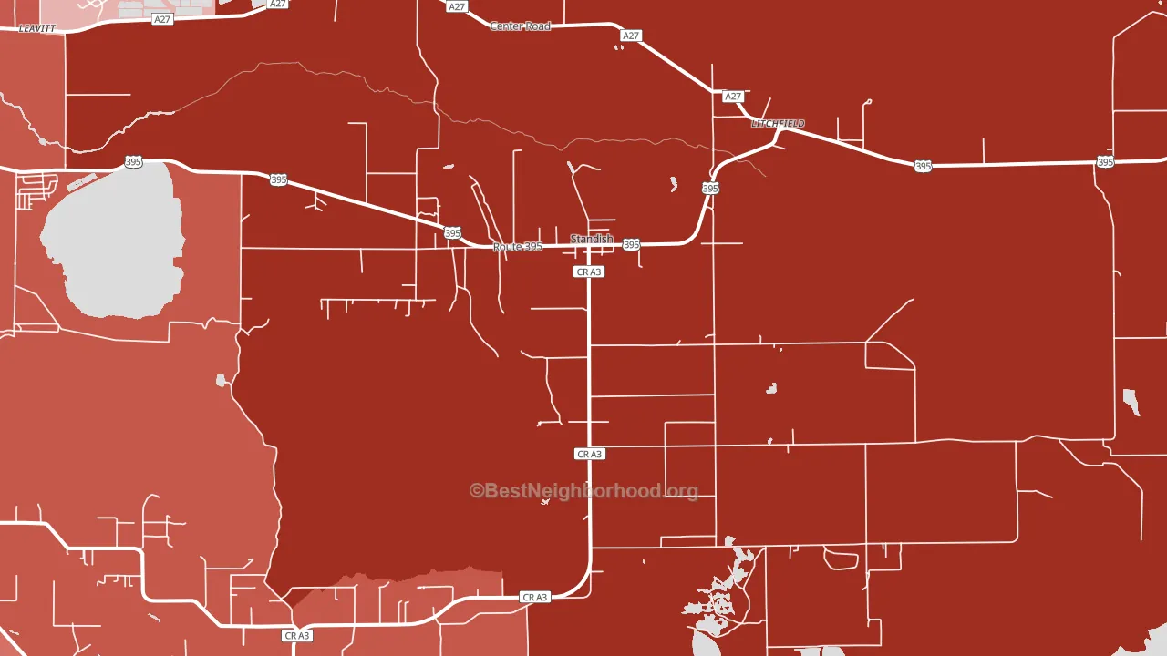 96128, CA block-group political-lean map
