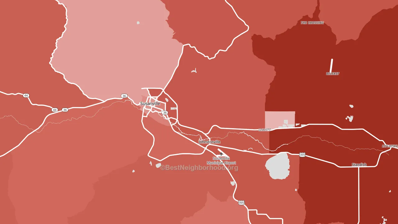 96130, CA block-group political-lean map