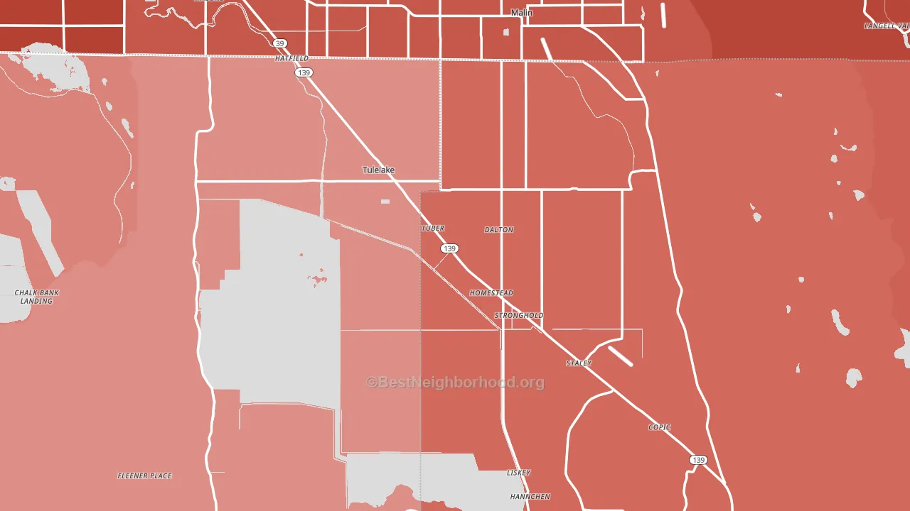 96134, CA block-group political-lean map