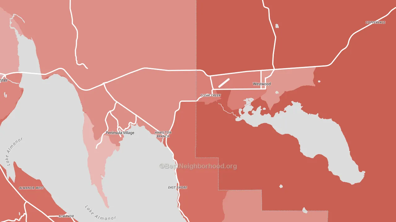 96137, CA block-group political-lean map