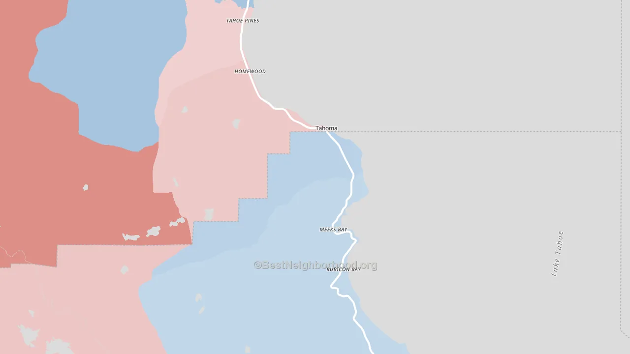 96142, CA block-group political-lean map